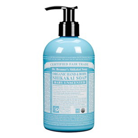 Dr. Bronner's Organic Hand & Body Shikakai Soap Baby Unscented (355mL)