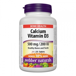 Webber Calcium + Vitamin D 500mg/200IU (250+25 tablets)