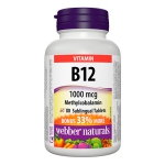 Webber Vitamin B12 Sublingual Tablets 1000mcg (60+20 tablets)